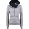 Hoodies & JerséisOtoño - Invierno - Hoodies - Sudaderas - Mujeres - Fe bordado Imprimir