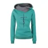 Hoodies & JerséisOtoño - Invierno - Hoodies - Sudaderas - Mujeres - Fe bordado Imprimir