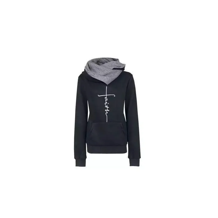 Hoodies & JerséisOtoño - Invierno - Hoodies - Sudaderas - Mujeres - Fe bordado Imprimir