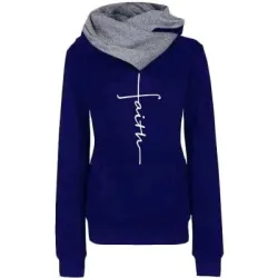 Hoodies & JerséisOtoño - Invierno - Hoodies - Sudaderas - Mujeres - Fe bordado Imprimir