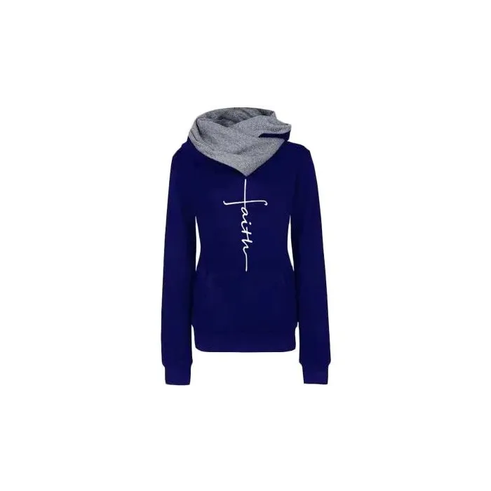 Hoodies & JerséisOtoño - Invierno - Hoodies - Sudaderas - Mujeres - Fe bordado Imprimir