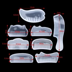 3D - Transparent - Silicone - Comb - Moules résine