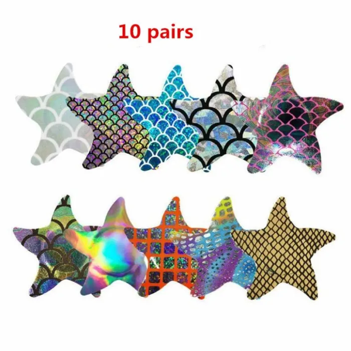 10 pairs - Nipple Covers - Starfish