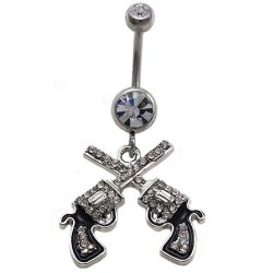 Cowgirl - Guns - Belly Button Ring