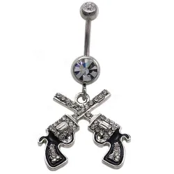 Cowgirl - Pistole - Belly Button Anello