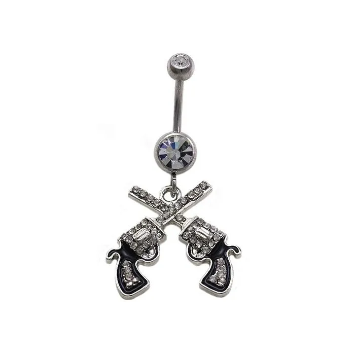 Cowgirl - Pistole - Belly Button Anello