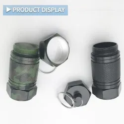 2Pcs - Metal Medicine Box - Pill Capsule - Imperméable - Outdoor - Key ring