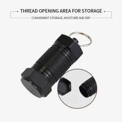 2Pcs - Metal Medicine Box - Pill Capsule - Imperméable - Outdoor - Key ring