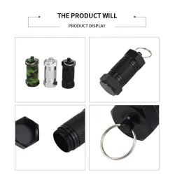 2Pcs - Metal Medicine Box - Pill Capsule - Imperméable - Outdoor - Key ring