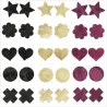 10pairs - Couvertures dentelle - Couvertures de mamelons - Étoile - Cercle - Coeur