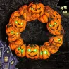 Halloween - Jack-o'-Lantern - LED - Kürbis - Türaufhänger