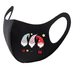 8 pieces - protective face / mouth masks - washable - Christmas print