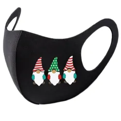 8 pieces - protective face / mouth masks - washable - Christmas print