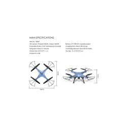 Syma X5HW - WIFI - FPV - HD-kamera - 2.4G - 4CH - 6 Axis - RC Drone Quadcopter Green Mode 2 (vasemmalla kädellä)