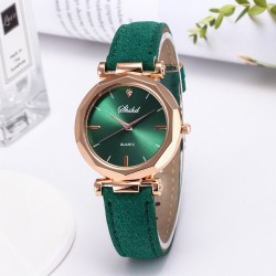 Kvinnor - Läder - Watch - Luxury - Quartz - Crystal - Wristwatch