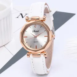 Naiset - Leather - Watch - Luxury - Quartz - Crystal - Wristwatch