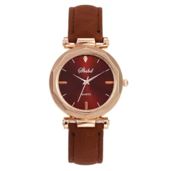 Naiset - Leather - Watch - Luxury - Quartz - Crystal - Wristwatch