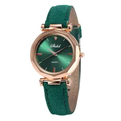 Naiset - Leather - Watch - Luxury - Quartz - Crystal - Wristwatch