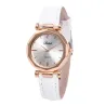 Naiset - Leather - Watch - Luxury - Quartz - Crystal - Wristwatch