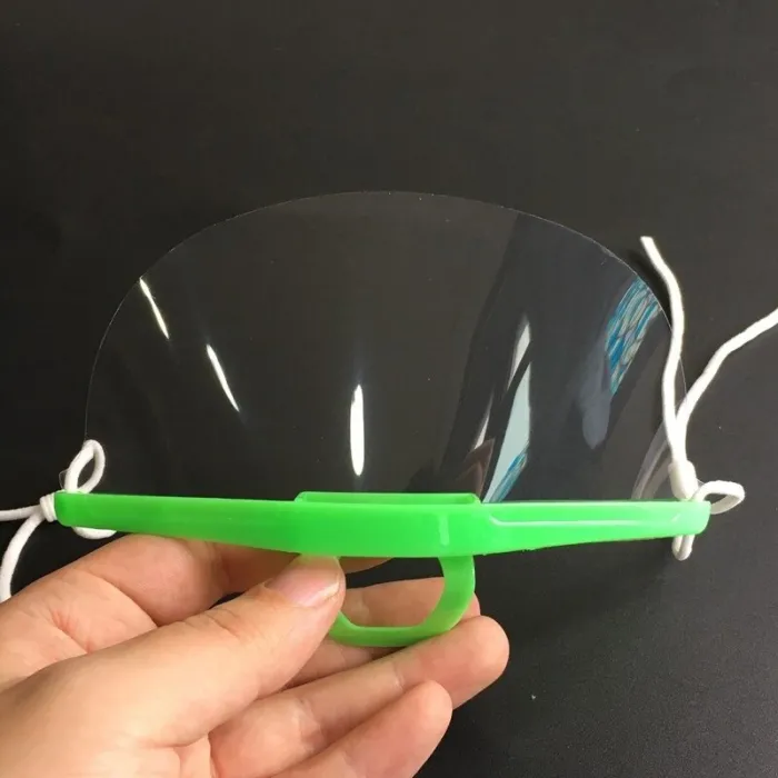 5 pezzi - maschera bocca trasparente - scudo di plastica