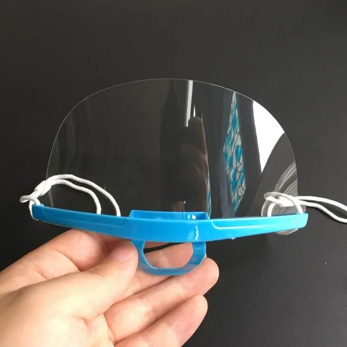 5 bitar - transparent munmask - plastsköld