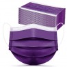 Masque antibactérien jetable - masque de bouche - 3 couches - violet