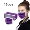 Masque antibactérien jetable - masque de bouche - 3 couches - violet