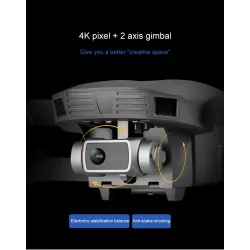 Drone PiezasF4 - GPS - 5G - WIFI - 2KM - FPV - 4K - Cámara HD - 2 ejes - Gimbal - Sin cepillo - plegable