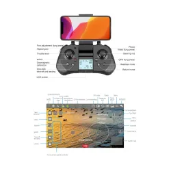 F4 - GPS - 5G - WIFI - 2KM - FPV - 4K - HD-kamera - 2-akselinen - Gimbal