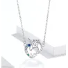 925 Sterling Silver - Unicorn of Love - Halsband - Zircon - Pendant