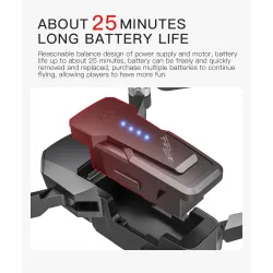 KF107 - GPS - 5G - WiFi - 1.2KM - 4K Servo Camera - Optical Flow Positioning - Brushless - Pieghevole - Una batteria