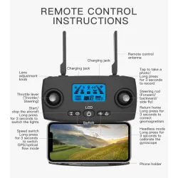 KF107 - GPS - 5G - WiFi - 1.2KM - 4K Servo Camera - Optical Flow Positioning - Brushless - Pieghevole - Una batteria