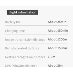 KF107 - GPS - 5G - WiFi - 1.2KM - 4K Servo Camera - Optical Flow Positioning - Brushless - Pieghevole - Una batteria