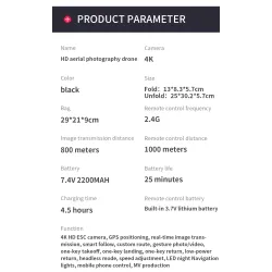ZLRC SG108 - 5G - WIFI - FPV - GPS - 4K HD-kamera - Optisk flödesposition - Borstlös - Foldable - Orange