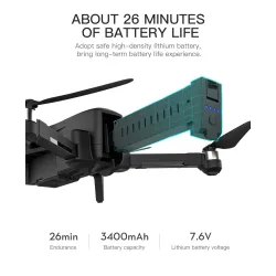 ZLRC SG906 PRO 2 - GPS - 5G - WIFI - 4K HD Caméra - 3-Axis Gimbal - Brushless - Foldable - Sans Megaphone