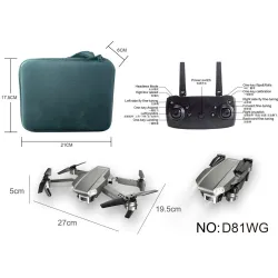 YDJIA D81WG - WiFi - FPV - Caméra double HD 4K - Positionnement de flux optique - Foldable