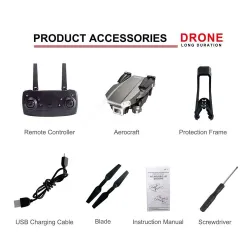 DronesYDJIA D81WG - WiFi - FPV - Cámara doble HD 4K - Posición óptica de flujo - plegable
