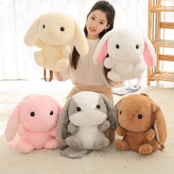 Bunny - rabbit - plush toy - pillow - small backpack - 45cm