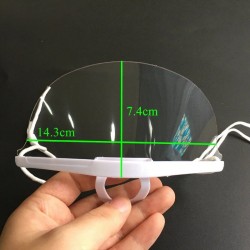 5 pièces - masque de bouche transparent - bouclier plastique