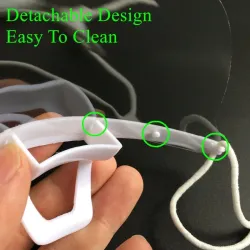 5 pezzi - maschera bocca trasparente - scudo di plastica