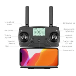 Drone PiezasJJRC X17 - GPS - 5G - 6K ESC - Cámara HD - 2 ejes Gimbal - Optical Flow Positioning - Brushless - Foldable