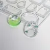 Silicone casting mould for resin jewellery making - 12 shapes