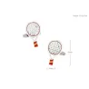 Rackets de tennis - blanc & rouge cufflinks