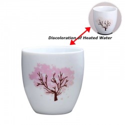 DrinkwareCopa de cerámica cambiante de color - decoloración de temperatura fría caliente - Japonesa Sakura