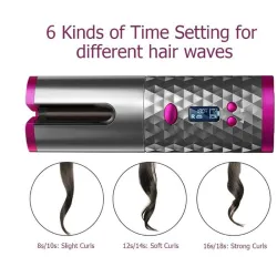 Céramique boucle de cheveux - sans fil - autorotation - Led display - USB