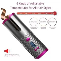Céramique boucle de cheveux - sans fil - autorotation - Led display - USB