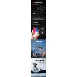 Utoghter X9 - WIFI - 1080p Caméra - Pression d'air - Contrôle d'application - Foldable