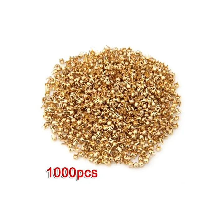 Złote okrągłe nity - ćwieki - dekoracja DIY - 2,5mm - 1000 sztukDekoracje