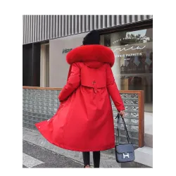 Manteau d'hiver avec doublure amovible - veste longue capuche