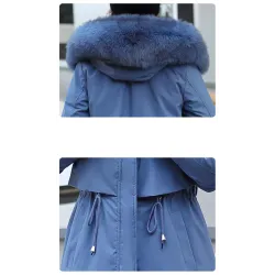Manteau d'hiver avec doublure amovible - veste longue capuche